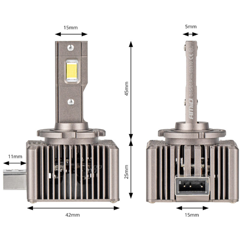 ΛΑΜΠΕΣ LED ΜΕ ΨΥΚΤΡΑ D1S/D1R 9-16V 70W 6.500K 8600lm XD SERIES AMIO - 2 ΤΕΜ.