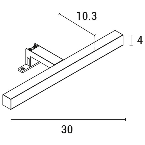 ARTE ILLUMINA ΦΩΤΙΣΤΙΚΟ ΜΠΑΝΙΟΥ LED 5W 4000Κ 300X103X40 ΝΙΚΕΛ (2τρόποι στήριξης)