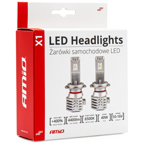 ΛΑΜΠΕΣ LED X1 SERIES H1 10-16V 40W 6.500K 4400lm +400% ΑMiO - 2 TEM.