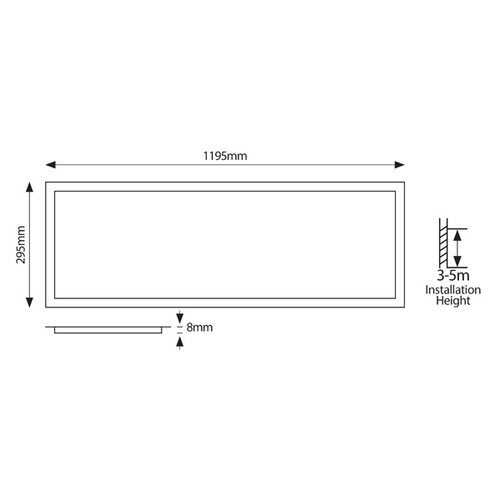 ΦΩΤΙΣΤΙΚΟ PANEL LED 120X30 40W 6500Κ ΛΕΥΚΟ PLUS