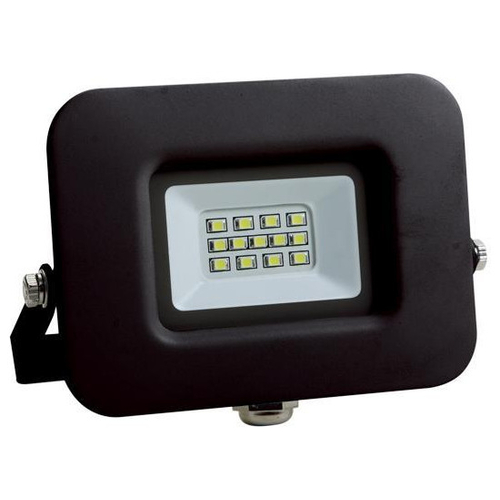 ΠΡΟΒΟΛΕΑΣ LED 10W SMD ΒΑΣΗ 360° ΜΑΥΡΟΣ IP65 4000K PLUS