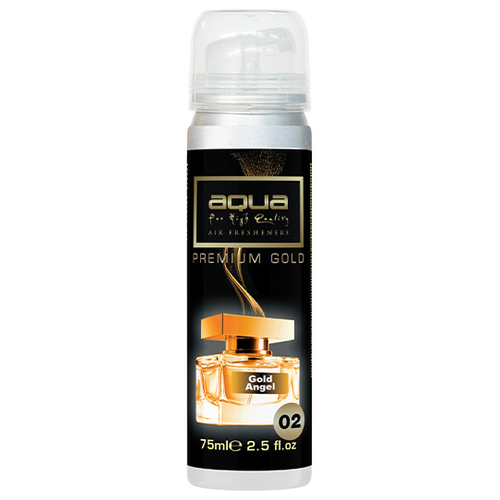 ΑΡΩΜΑΤΙΚΟ ΑΥΤΟΚΙΝΗΤΟΥ ΣΕ ΣΠΡΕΙ (SPRAY)  ΜΕ ΑΡΩΜΑ GOLD ANGEL PREMIUM GOLD SERIES 75ml AQUA - 1 TEM.