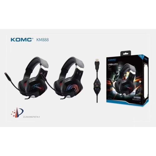 Ενσύρματα ακουστικά Gaming - KM-888 - KOMC - 302872 - Black
