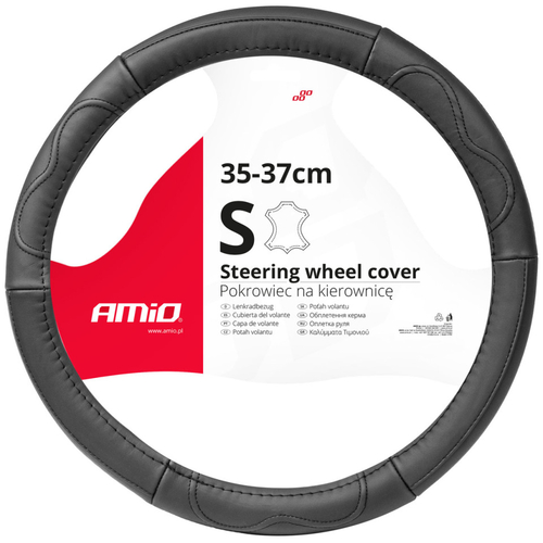 ΚΑΛΥΜΜΑ ΤΙΜΟΝΙΟΥ ΑΠΟ ΤΕΧΝΟΔΕΡΜΑ 35-37CM SWC-49-S ΣΕ ΜΑΥΡΟ ΧΡΩΜΑ ΜΕ ΜΑΥΡΕΣ ΡΑΦΕΣ AMIO - 1 ΤΕΜ.