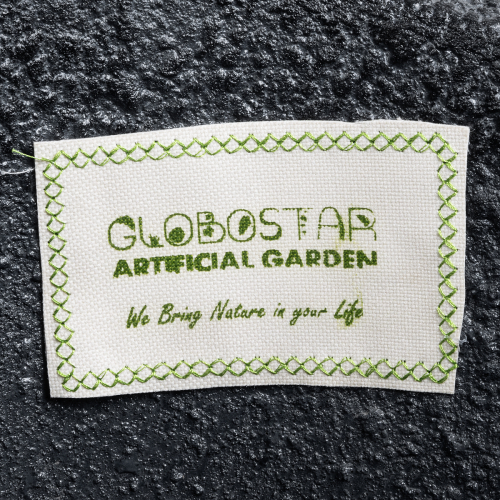 GloboStar® Artificial Garden ILAEIRA 20713 Επιδαπέδιο Πολυεστερικό Τσιμεντένιο Κασπώ Γλάστρα - Flower Pot Μαύρο Φ58 x Υ53cm