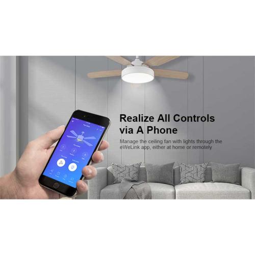 GloboStar® 80012 SONOFF iFan03-R2 - Wi-Fi Smart Switch Ceiling Fan & Light Controller