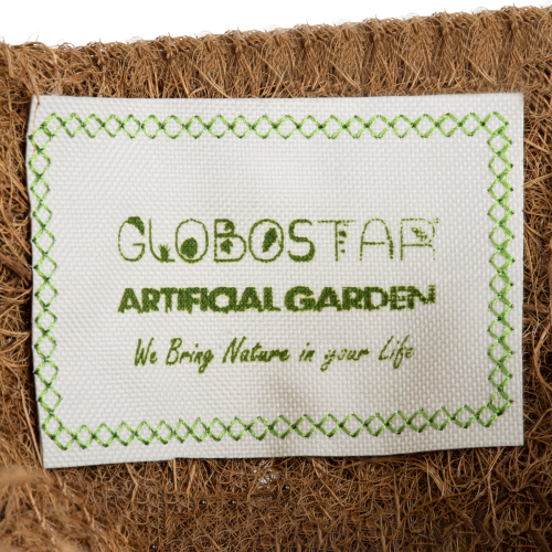GloboStar® Artificial Garden SALAMINA 20479 Κρεμαστό Κασπώ Γλάστρα - Flower Pot από Φλοιό Καρύδας Καφέ Φ20cm x Υ10cm