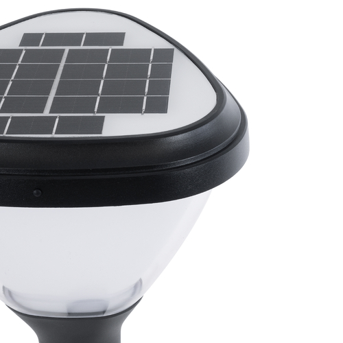 GloboStar® SOLARMIS 90521 LED Solar Bollard Light Κολωνάκι Κήπου Εξωτερικού Χώρου 10W 180lm 120° με Ενσωματωμένο Φωτοβολταϊκό Panel 6V 5W & Επαναφορτιζόμενη Μπαταρία Li-ion 3.2V 6000mAh με Αισθητήρα Ημέρας-Νύχτας - Αδιάβροχο IP65 Φ26 x Υ60cm Ψυχρό Λευκό 6000K - 2 Χρόνια Εγγύηση