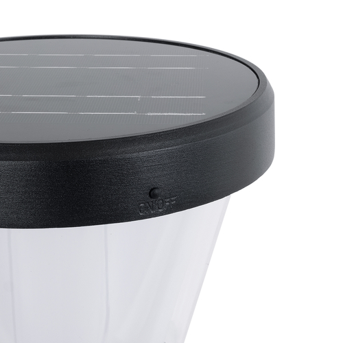 GloboStar® SOLARDIS 90523 LED Solar Bollard Light Κολωνάκι Κήπου Εξωτερικού Χώρου 10W 180lm 120° με Ενσωματωμένο Φωτοβολταϊκό Panel 6V 5W & Επαναφορτιζόμενη Μπαταρία Li-ion 3.2V 6000mAh με Αισθητήρα Ημέρας-Νύχτας - Αδιάβροχο IP65 Φ24 x Υ88cm Ψυχρό Λευκό 6000K - 2 Χρόνια Εγγύηση