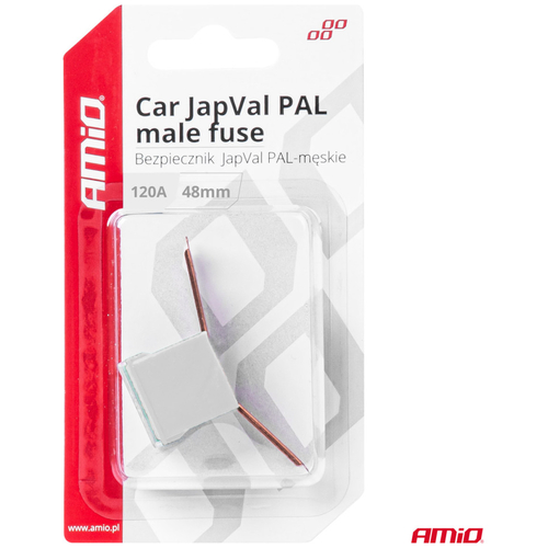 ΑΣΦΑΛΕΙΕΣ JapVal PAL ΑΡΣΕΝΙΚΕΣ 48mm 120A ΣΕ ΛΕΥΚΟ ΧΡΩΜΑ AMIO - 2 Τεμ.