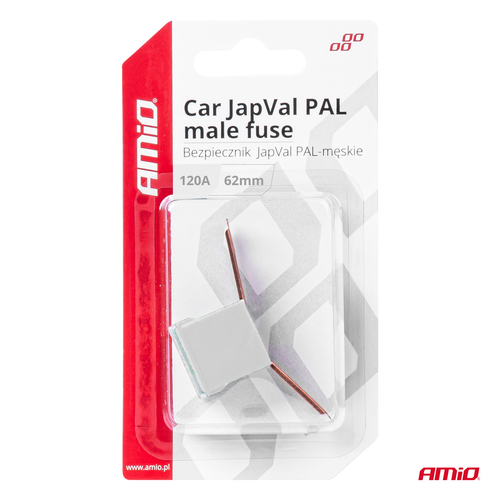ΑΣΦΑΛΕΙΑ JapVal PAL ΑΡΣΕΝΙΚΗ 62mm 120A ΣΕ ΛΕΥΚΟ ΧΡΩΜΑ AMIO - 1 Τεμ.
