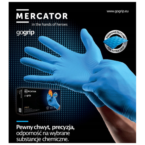 ΓΑΝΤΙΑ ΝΙΤΡΙΛΙΟΥ MERCATOR GOGRIP ΣΕ ΜΑΥΡΟ ΧΡΩΜΑ LARGE (L) ΑΜΙΟ - 50 ΤΕΜ.