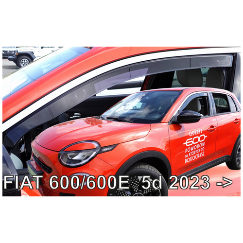 ΑΝΕΜΟΘΡΑΥΣΤΕΣ ΓΙΑ FIAT 600/600E 5D 2023+ ΖΕΥΓΑΡΙ ΑΠΟ ΕΥΚΑΜΠΤΟ ΦΙΜΕ ΠΛΑΣΤΙΚΟ HEKO - 2 ΤΕΜ.