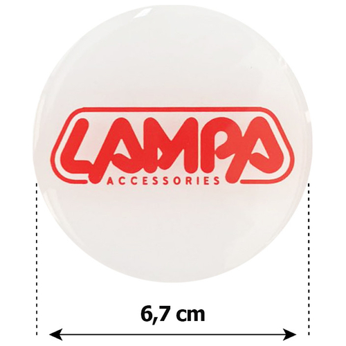 LAMPA ΑΥΤΟΚΟΛΛΗΤΑ ΖΑΝΤΩΝ 6,7 cm ΛΕΥΚΟ/ΚΟΚΚΙΝΟ ΣΜΑΛΤΟΥ - 4 ΤΕΜ.
