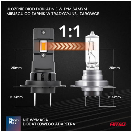 ΛΑΜΠΕΣ LED FULL CAN BUS H7 12V 44W 6.500K 3.936lm CSP X4 SERIES AVIATOR PLUG & PLAY ΑΜΙΟ - 2 ΤΕΜ.