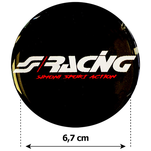 SIMONI RACING ΑΥΤΟΚΟΛΛΗΤΑ ΖΑΝΤΩΝ 6,7 cm ΛΕΥΚΟ/ΚΟΚΚΙΝΟ/ΜΑΥΡΟ ΣΜΑΛΤΟΥ - 4 ΤΕΜ.