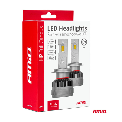 ΛΑΜΠΕΣ H7-6 9>48V 6.500K 4.500lm 50W HP SERIES LED CAN-BUS ΜΕ ΨΥΚΤΡΑ AMIO - 2 Τεμ.