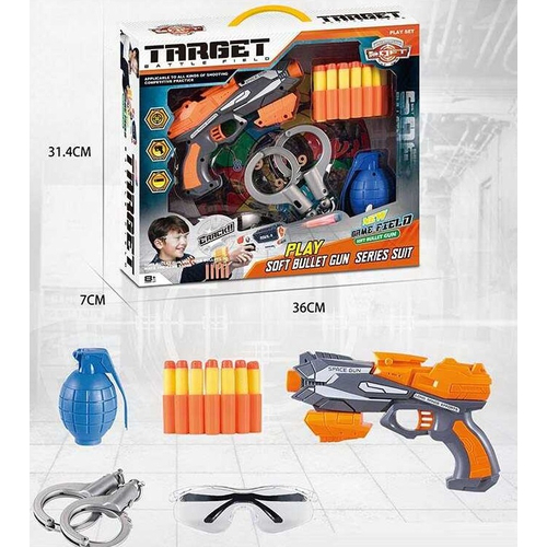 Παιδικό όπλο στόχου με αξεσουάρ - Soft Gun - 999-14 - 345191
