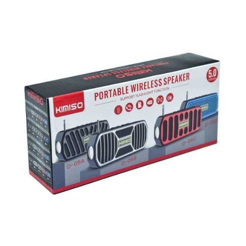 Ασύρματο ηχείο Bluetooth με φακό LED – KMS-05B – 885871 - Red
