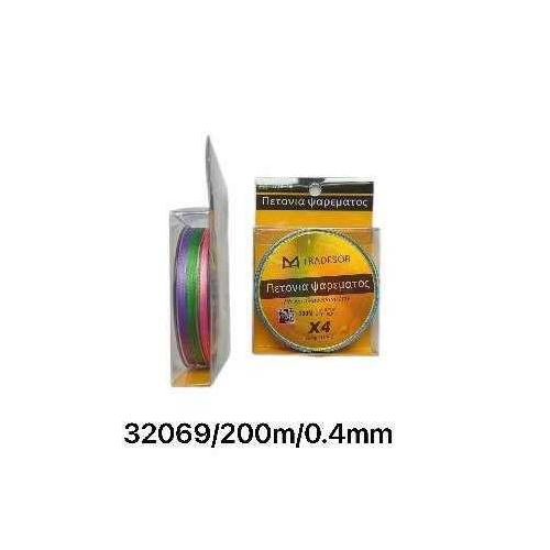 Πετονιά ψαρέματος - Νήμα χρωματιστό - 200m - 0.4mm - 32069