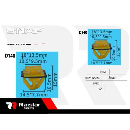 Σετ συνδετήρες αυτοκινήτου - 10pcs - R-F16101-22 - 180866