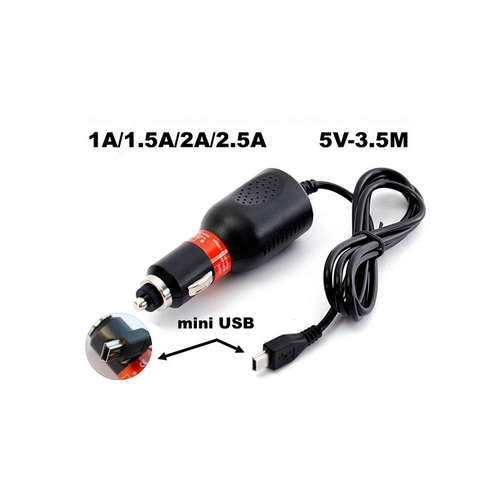 Φορτιστής αναπτήρα αυτοκινήτου - Mini USB - 5V - 001245
