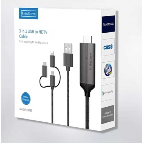 Καλώδιο USB σε HDTV - 3in1 - LD36 - Mirascreen - 884508