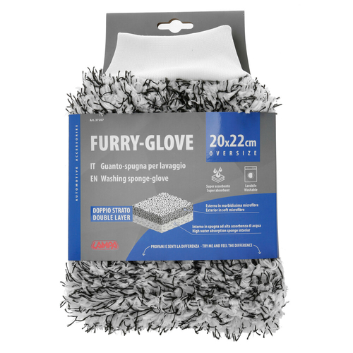 ΓΑΝΤΙ ΠΛΥΣΙΜΑΤΟΣ ΜΕ ΜΙΚΡΟΙΝΕΣ FURRY-GOLVE 20x22cm LAMPA  - 1 ΤΕΜ.