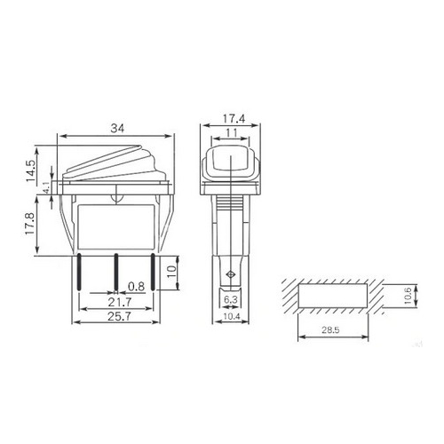 Διακόπτης οχημάτων On/Off - R-F13209B-23-2U - 2pcs - 180942