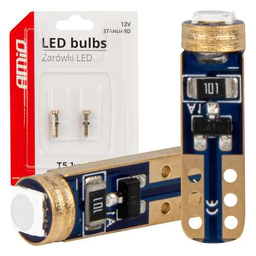 ΛΑΜΠΑΚΙΑ T5 W1W 12V 1SMD LED ΠΡΑΣΙΝΑ AMIO - 2 ΤΕΜ.