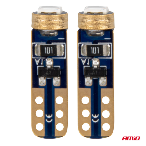 ΛΑΜΠΑΚΙΑ T5 W1W 12V 1SMD LED ΠΡΑΣΙΝΑ AMIO - 2 ΤΕΜ.