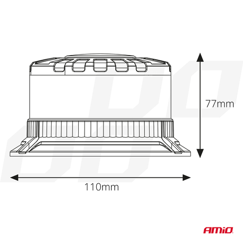 ΦΑΡΟΣ ΦΙΜΕ HEAVY DUTY W28B 12/24V ΠΟΡΤΟΚΑΛΙ 16LED ΒΙΔΩΤΟΣ Υ77mm Φ110mm AMIO - 1 τεμ.