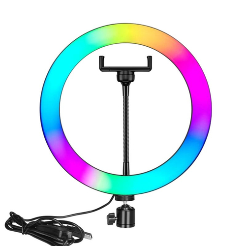 LED Ring light 33cm RGB 25W Black