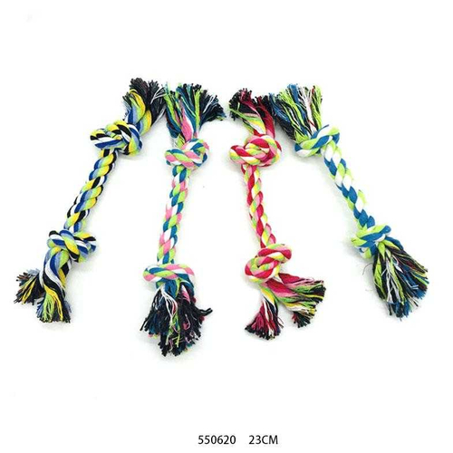 Παιχνίδι σκύλου σχοινί με κόμπους - 23cm - 12pcs - 550620