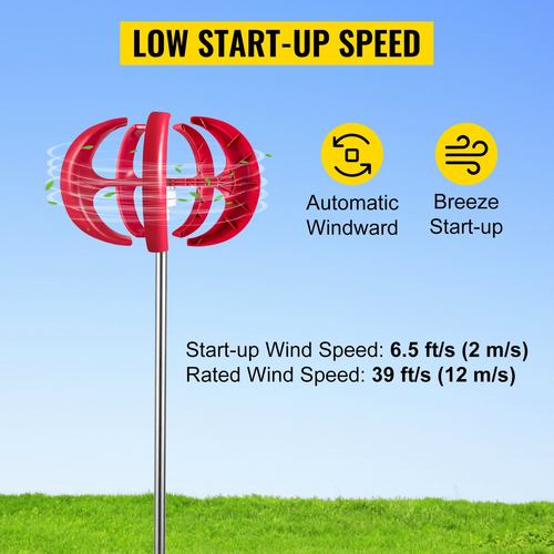 400w 12v Lanterns Street Lamp Γεννήτρια ανεμογεννήτριας 5 λεπίδων με ελεγκτή