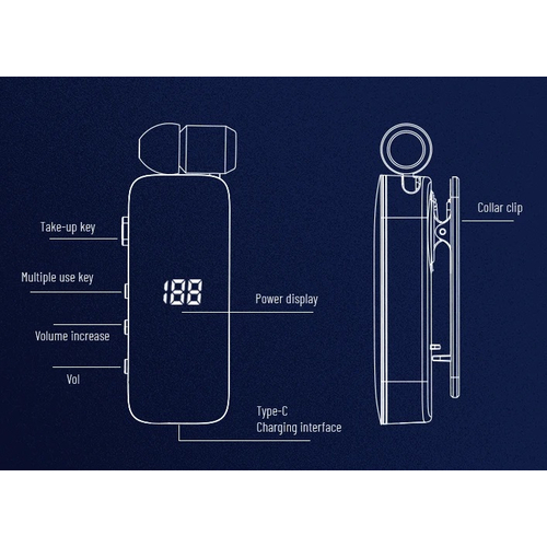 Ασύρματο ακουστικό Bluetooth - F906 - 810705 - Black