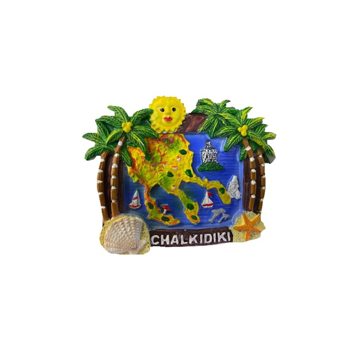 Tουριστικό μαγνητάκι Souvenir – Σετ 12pcs - Resin Magnet - Chalkidiki - 678071