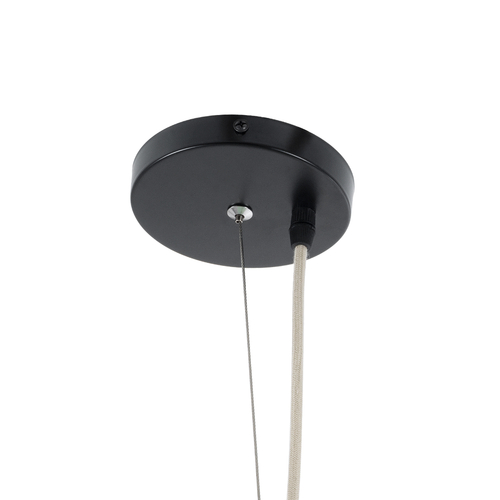 GloboStar® KENTUCKY 01910 Vintage Κρεμαστό Φωτιστικό Πλέγμα Μονόφωτο 1 x E27 IP20 Μπεζ Μέταλλο - Μ40 x Π40 x Υ80cm