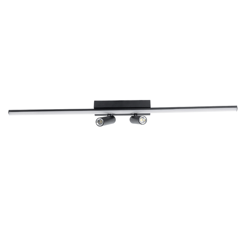 GLOBOSTAR® BARETTI 61226 Φωτιστικό Οροφής Linear Design LED CCT με Κινούμενα Σποτ LED Downlight 24W 2688lm 160° & 45° AC 220-240V IP20  - Εναλλαγή Φωτισμού μέσω Διακόπτη On/Off All In One Ψυχρό 6000k+Φυσικό 4500k+Θερμό 2700k - Μ80 x Π5.5 x Υ5 cm - Μαύρο - 3 Χρόνια Εγγύηση