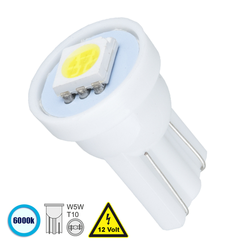 GloboStar® T10 W5W 81044 Λάμπα Αυτοκινήτου LED 1xSMD5050 0.28W 22lm 120° DC 12-16V IP20 Φ1.1 x Υ1.7cm Ψυχρό Λευκό 6000K GloboStar® T10 W5W 81044 Λάμπα Αυτοκινήτου LED 1xSMD5050 0.28W 22lm 120° DC 12-16V IP20 Φ1.1 x Υ1.7cm Ψυχρό Λευκό 6000K