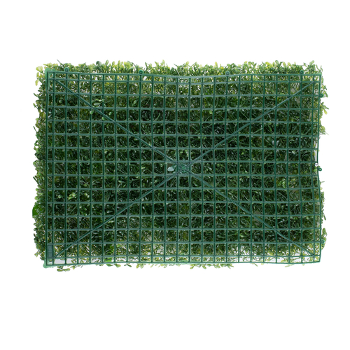 GloboStar® 78429 Artificial - Συνθετικό Τεχνητό Διακοσμητικό Πάνελ Φυλλωσιάς - Κάθετος Κήπος Πυξάρι - Φτέρη - Πόλκα - Λευκό - Κίτρινο - Κόκκινο - Μωβ Μ60 x Υ40 x Π7cm