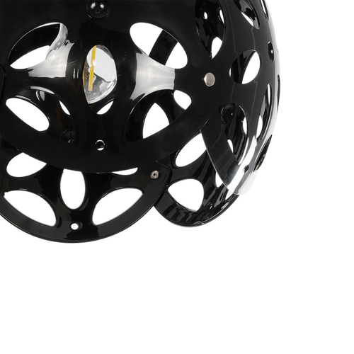 GloboStar® DOMINIC 202-0031 Μοντέρνο Κρεμαστό Φωτιστικό Καπέλο Μονόφωτο 1 x E27 IP20 Μαύρο Πλαστικό - Μ30 x Π30 x Υ70cm