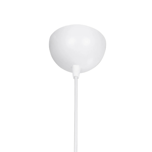 GloboStar® BILLA 203-0041 Vintage Κρεμαστό Φωτιστικό Καμπάνα Μονόφωτο 1 x E27 IP20 Λευκό & Χρυσό Μέταλλο - M30.5 x Π30.5 x Υ20cm