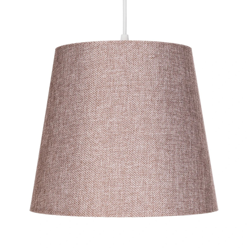 GloboStar® CONEY 203-0072 Μοντέρνο Κρεμαστό Φωτιστικό Καπέλο Μονόφωτο 1 x E27 IP20 Ροζ Ύφασμα - Μ26 x Π26 x Υ25cm