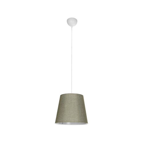 GloboStar® CONEY 203-0074 Μοντέρνο Κρεμαστό Φωτιστικό Καπέλο Μονόφωτο 1 x E27 IP20 Πράσινο Ύφασμα - Μ26 x Π26 x Υ25cm