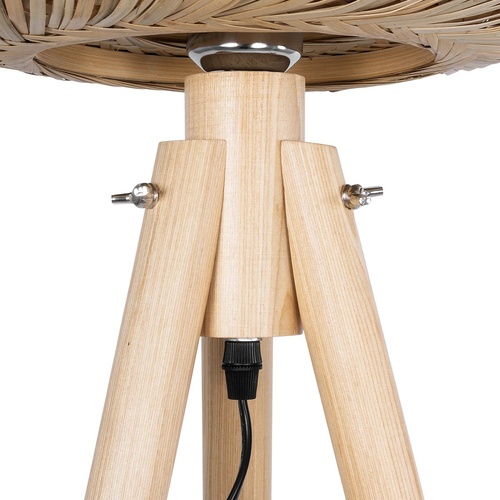 GloboStar® POPPY 01983 Boho Επιδαπέδιο Φωτιστικό Μονόφωτο 1 x E27 IP20 Μπεζ Ξύλο - Μ58 x Π58 x Υ143cm GloboStar® POPPY 01983 Boho Επιδαπέδιο Φωτιστικό Μονόφωτο 1 x E27 IP20 Μπεζ Ξύλο - Μ58 x Π58 x Υ143cm