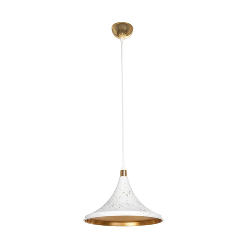 GloboStar® MARBLE 203-0098 Μοντέρνο Κρεμαστό Φωτιστικό Καμπάνα Μονόφωτο 1 x E27 IP20 Λεύκο & Χρυσό Πλαστικό - Μ30 x Π30 x Υ20cm GloboStar® MARBLE 203-0098 Μοντέρνο Κρεμαστό Φωτιστικό Καμπάνα Μονόφωτο 1 x E27 IP20 Λεύκο & Χρυσό Πλαστικό - Μ30 x Π30 x Υ20cm