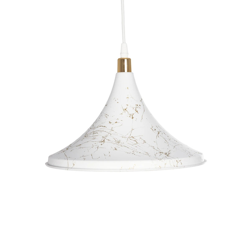 GloboStar® MARBLE 203-0098 Μοντέρνο Κρεμαστό Φωτιστικό Καμπάνα Μονόφωτο 1 x E27 IP20 Λεύκο & Χρυσό Πλαστικό - Μ30 x Π30 x Υ20cm GloboStar® MARBLE 203-0098 Μοντέρνο Κρεμαστό Φωτιστικό Καμπάνα Μονόφωτο 1 x E27 IP20 Λεύκο & Χρυσό Πλαστικό - Μ30 x Π30 x Υ20cm
