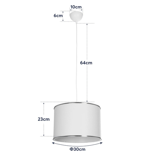 GloboStar® ELECTRA 203-0111 Μοντέρνο Κρεμαστό Φωτιστικό Καπέλο Μονόφωτο 1 x E27 IP20 Mαύρο Ύφασμα με Ασημί Μέταλλο - Μ30 x Π30 x Υ23cm
