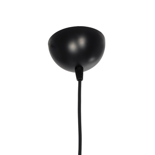 GloboStar® CLAIRIE 203-0136 Μοντέρνο Κρεμαστό Φωτιστικό Καπέλο Μονόφωτο 1 x E27 IP20 Μαύρο Ύφασμα - Μ30 x Π30 x Υ93cm